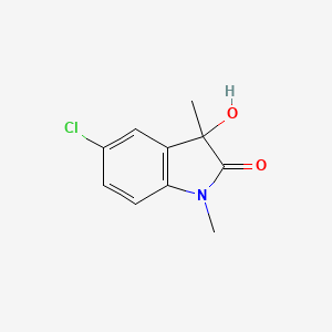 molecular formula C10H10ClNO2 B14594447 2H-Indol-2-one, 5-chloro-1,3-dihydro-3-hydroxy-1,3-dimethyl- CAS No. 61110-60-9