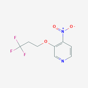 molecular formula C8H7F3N2O3 B1459445 4-Nitro-3-(3,3,3-trifluoropropoxy)pyridine CAS No. 1707602-41-2