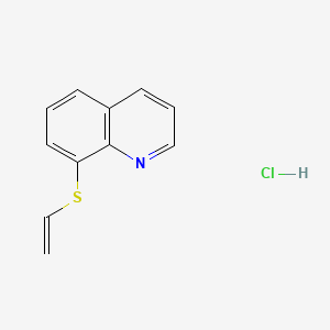 molecular formula C11H10ClNS B14594462 Quinoline, 8-(vinylthio)-, hydrochloride CAS No. 60157-59-7