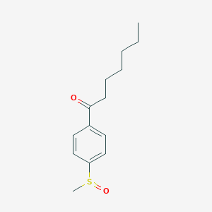 molecular formula C14H20O2S B14594498 1-[4-(Methanesulfinyl)phenyl]heptan-1-one CAS No. 61239-66-5