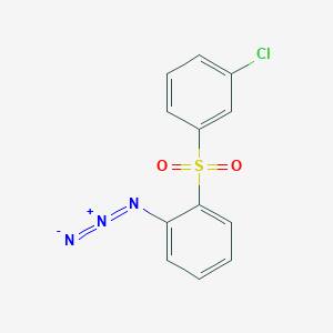 molecular formula C12H8ClN3O2S B14594520 1-Azido-2-(3-chlorobenzene-1-sulfonyl)benzene CAS No. 61174-47-8