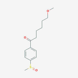 molecular formula C14H20O3S B14594529 1-[4-(Methanesulfinyl)phenyl]-6-methoxyhexan-1-one CAS No. 61239-73-4