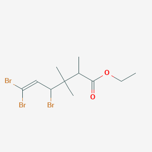 molecular formula C11H17Br3O2 B14594542 Ethyl 4,6,6-tribromo-2,3,3-trimethylhex-5-enoate CAS No. 60692-65-1