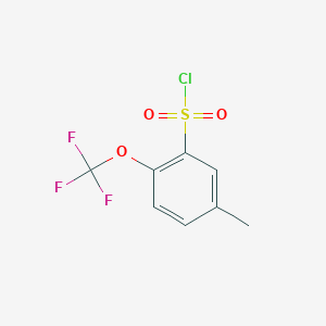 molecular formula C8H6ClF3O3S B1459455 5-Methyl-2-(trifluoromethoxy)benzenesulfonyl chloride CAS No. 1261683-44-6