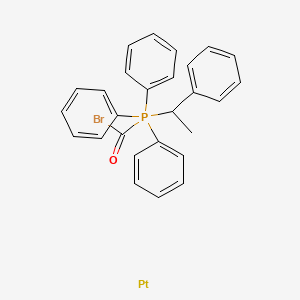 Triphenyl(1-phenylethyl)-lambda~5~-phosphanecarbonyl bromide--platinum (1/1)