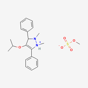 molecular formula C21H28N2O5S B14594583 1,2-Dimethyl-3,5-diphenyl-4-[(propan-2-yl)oxy]-2,3-dihydro-1H-pyrazol-1-ium methyl sulfate CAS No. 60614-35-9