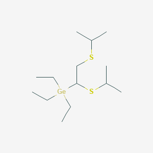 {1,2-Bis[(propan-2-yl)sulfanyl]ethyl}(triethyl)germane