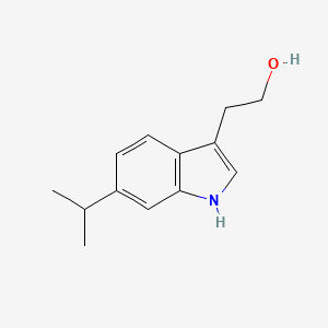 molecular formula C13H17NO B14594637 2-[6-(Propan-2-yl)-1H-indol-3-yl]ethan-1-ol CAS No. 61220-52-8