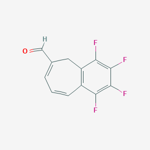 molecular formula C12H6F4O B14594640 1,2,3,4-Tetrafluoro-5H-benzo[7]annulene-6-carbaldehyde CAS No. 61405-02-5