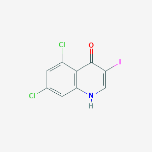 molecular formula C9H4Cl2INO B1459466 5,7-Dichloro-3-iodoquinolin-4(1H)-one CAS No. 1593344-58-1