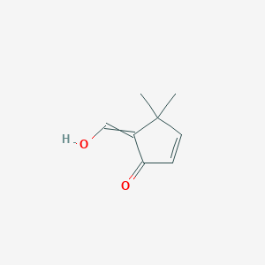 molecular formula C8H10O2 B14594672 5-(Hydroxymethylidene)-4,4-dimethylcyclopent-2-en-1-one CAS No. 61031-94-5