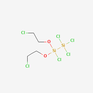 molecular formula C4H8Cl6O2Si2 B14594694 1,1,1,2-Tetrachloro-2,2-bis(2-chloroethoxy)disilane CAS No. 61182-98-7