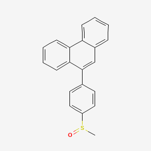 molecular formula C21H16OS B14594695 9-[4-(Methanesulfinyl)phenyl]phenanthrene CAS No. 60253-27-2