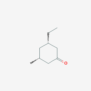 molecular formula C9H16O B14594708 (3S,5R)-3-Ethyl-5-methylcyclohexan-1-one CAS No. 59962-36-6