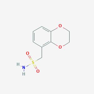 molecular formula C9H11NO4S B1459474 (2,3-Dihydro-1,4-benzodioxin-5-yl)methanesulfonamide CAS No. 1247227-63-9