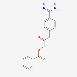 molecular formula C17H16N2O3 B14594746 3-(4-Carbamimidoylphenyl)-2-oxopropyl benzoate CAS No. 60925-56-6