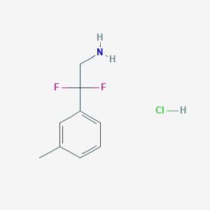 molecular formula C9H12ClF2N B1459477 2,2-二氟-2-(3-甲基苯基)乙胺盐酸盐 CAS No. 1803562-69-7