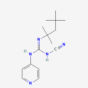 molecular formula C15H23N5 B14594774 N-Cyano-N'-4-pyridinyl-N''-(1,1,3,3-tetramethylbutyl)guanidine CAS No. 60560-36-3