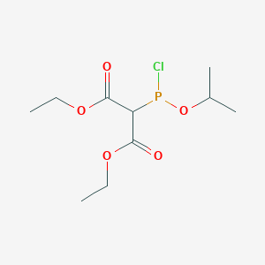 molecular formula C10H18ClO5P B14594826 Diethyl {chloro[(propan-2-yl)oxy]phosphanyl}propanedioate CAS No. 61211-62-9