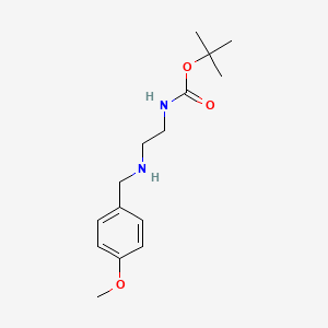 molecular formula C15H24N2O3 B1459485 Tert-butyl N-(2-{[(4-methoxyphenyl)methyl]amino}ethyl)carbamate CAS No. 853941-34-1