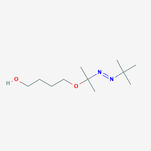 molecular formula C11H24N2O2 B14594871 4-({2-[(E)-tert-Butyldiazenyl]propan-2-yl}oxy)butan-1-ol CAS No. 61146-55-2