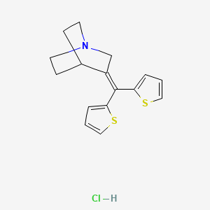 3-(Dithiophen-2-ylmethylidene)-1-azabicyclo[2.2.2]octane;hydrochloride