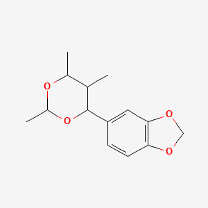 molecular formula C14H18O4 B14594885 5-(2,5,6-Trimethyl-1,3-dioxan-4-yl)-2H-1,3-benzodioxole CAS No. 61097-15-2