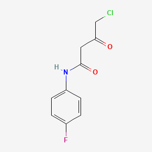 molecular formula C10H9ClFNO2 B14594917 4-Chloro-N-(4-fluorophenyl)-3-oxobutanamide CAS No. 61610-51-3