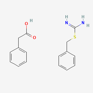 molecular formula C16H18N2O2S B14594922 Benzyl carbamimidothioate;2-phenylacetic acid CAS No. 60834-61-9