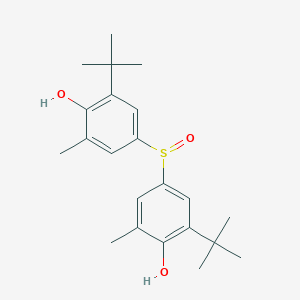 molecular formula C22H30O3S B14594940 4,4'-Sulfinylbis(2-tert-butyl-6-methylphenol) CAS No. 61185-52-2