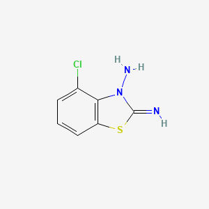 molecular formula C7H6ClN3S B14594958 4-Chloro-2-imino-1,3-benzothiazol-3(2H)-amine CAS No. 61073-28-7