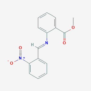 molecular formula C15H12N2O4 B14594973 Benzoic acid, 2-[[(2-nitrophenyl)methylene]amino]-, methyl ester CAS No. 61144-88-5