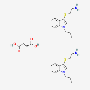 But-2-enedioic acid;2-(1-propylindol-3-yl)sulfanylethanamine