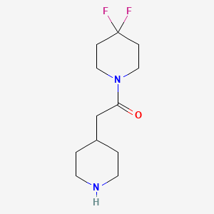 molecular formula C12H20F2N2O B1459502 1-(4,4-Difluoropiperidin-1-yl)-2-(piperidin-4-yl)ethan-1-one CAS No. 1896971-08-6