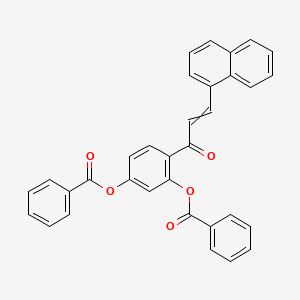 molecular formula C33H22O5 B14595020 4-[3-(Naphthalen-1-yl)acryloyl]-1,3-phenylene dibenzoate CAS No. 61595-19-5