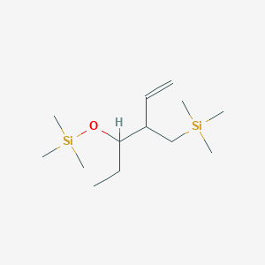 molecular formula C13H30OSi2 B14595025 {2-Ethenyl-3-[(trimethylsilyl)oxy]pentyl}(trimethyl)silane CAS No. 61077-57-4