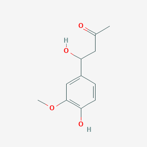 molecular formula C11H14O4 B14595028 4-Hydroxy-4-(4-hydroxy-3-methoxyphenyl)butan-2-one CAS No. 61152-59-8