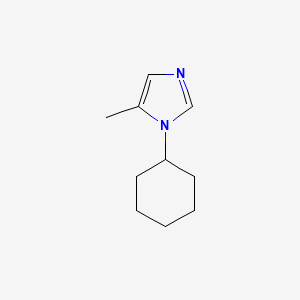 molecular formula C10H16N2 B14595071 1-Cyclohexyl-5-methyl-1H-imidazole CAS No. 61278-65-7