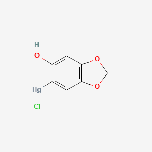 molecular formula C7H5ClHgO3 B14595096 Mercury, chloro(6-hydroxy-1,3-benzodioxol-5-yl)- CAS No. 61080-20-4