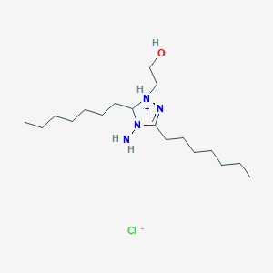 4-Amino-3,5-diheptyl-1-(2-hydroxyethyl)-4,5-dihydro-1H-1,2,4-triazol-1-ium chloride