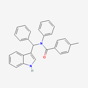 molecular formula C29H24N2O B14595135 N-[(1H-Indol-3-yl)(phenyl)methyl]-4-methyl-N-phenylbenzamide CAS No. 61123-46-4