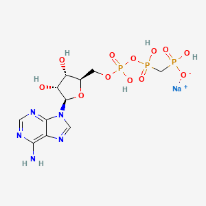 molecular formula C11H17N5NaO12P3 B1459514 beta,gamma-Methyleneadenosine 5'-triphosphate disodium salt CAS No. 7414-56-4
