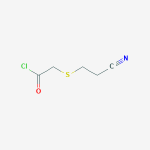 molecular formula C5H6ClNOS B14595148 [(2-Cyanoethyl)sulfanyl]acetyl chloride CAS No. 61404-34-0