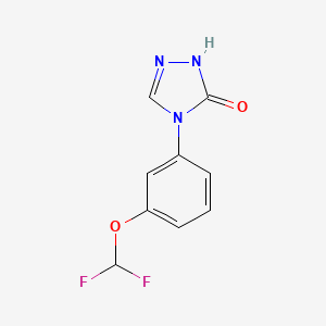 molecular formula C9H7F2N3O2 B1459516 4-[3-(Difluoromethoxy)phenyl]-2,4-dihydro-3H-1,2,4-triazol-3-one CAS No. 1858255-65-8