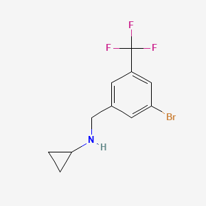 molecular formula C11H11BrF3N B1459518 (3-Bromo-5-trifluoromethylbenzyl)-cyclopropylamine CAS No. 1599999-85-5