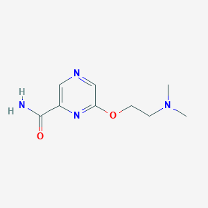 molecular formula C9H14N4O2 B14595180 6-[2-(Dimethylamino)ethoxy]pyrazine-2-carboxamide CAS No. 61280-05-5