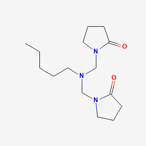 molecular formula C15H27N3O2 B14595197 2-Pyrrolidinone, 1,1'-[(pentylimino)bis(methylene)]bis- CAS No. 60093-32-5