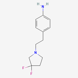 molecular formula C12H16F2N2 B1459520 4-[2-(3,3-Difluoropyrrolidin-1-yl)ethyl]aniline CAS No. 1023277-36-2