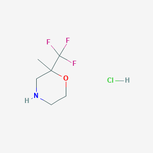 molecular formula C6H11ClF3NO B1459521 2-Methyl-2-(trifluoromethyl)morpholine hydrochloride CAS No. 1848952-59-9