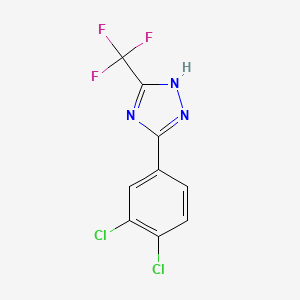 molecular formula C9H4Cl2F3N3 B14595224 3-(3,4-Dichlorophenyl)-5-(trifluoromethyl)-1H-1,2,4-triazole CAS No. 60406-66-8